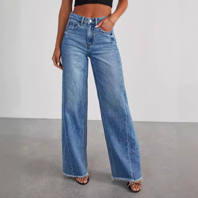 Denim Jeans Primavera Blau