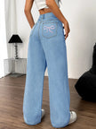 Denim Jeans de Lazo Bordado