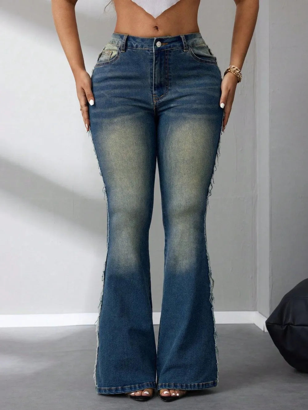 Denim Jeans de Dobladillo Acampanado