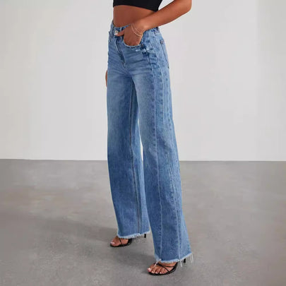 Denim Jeans Primavera Blau