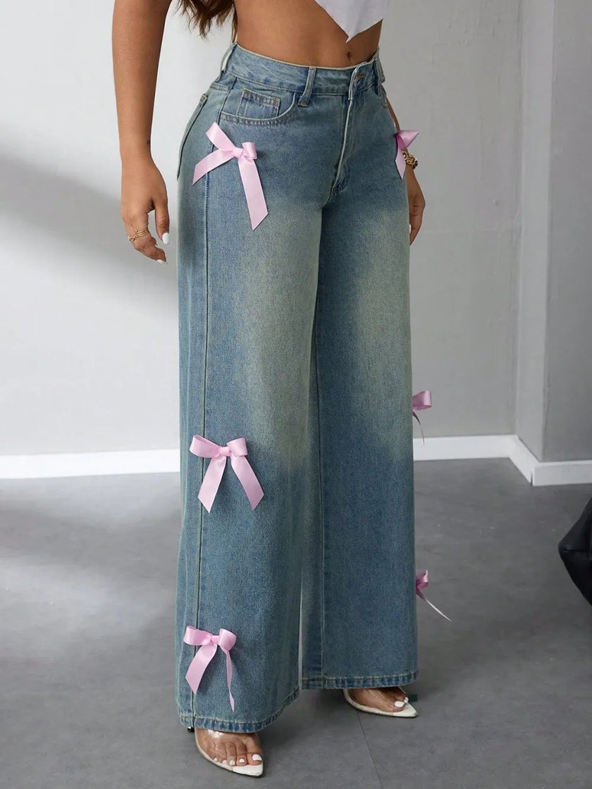 Deninm Jeans Pink Bow