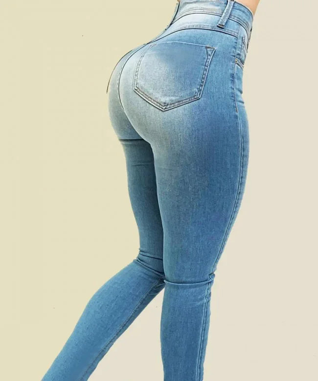 Skinny Jeans de Cintura Alta