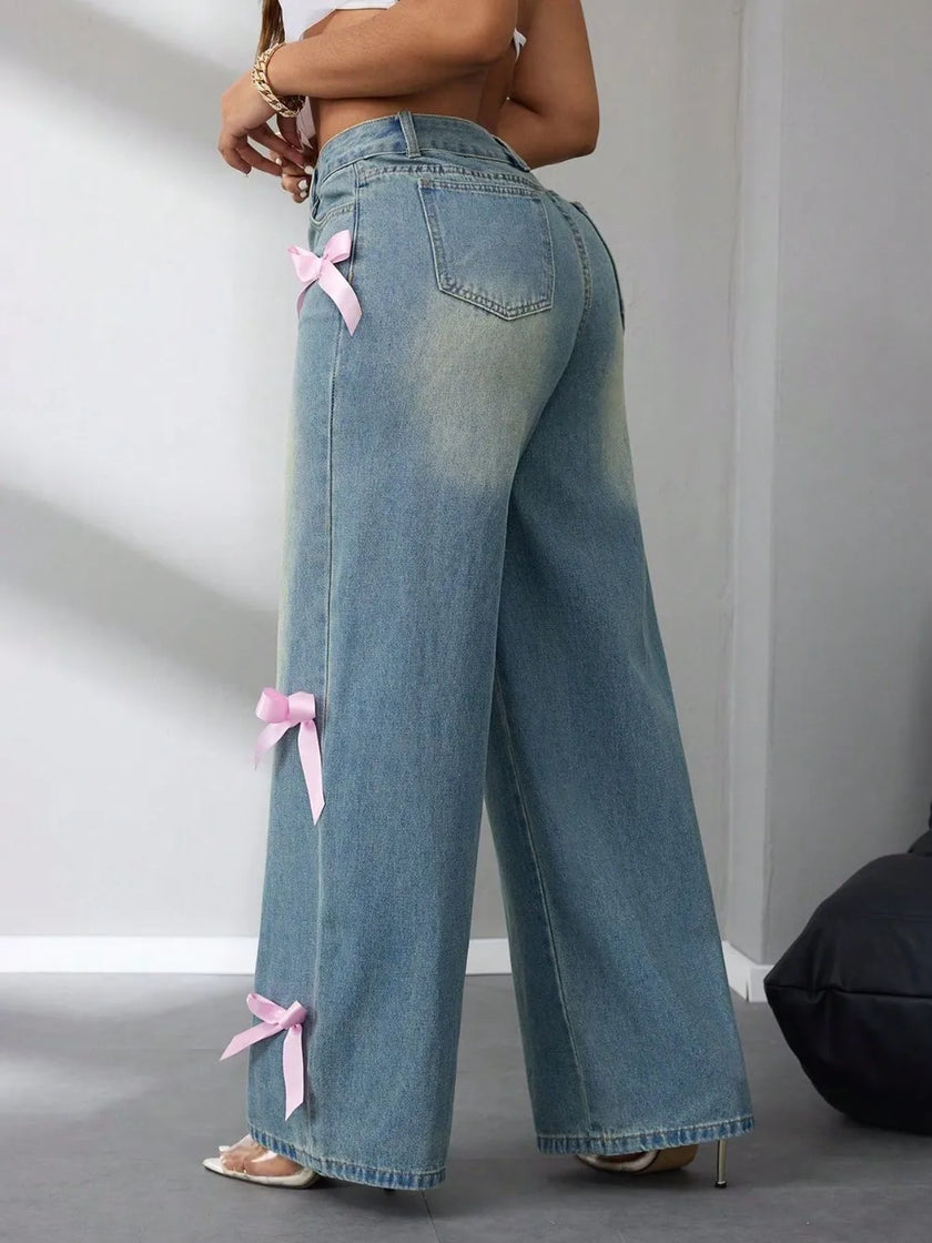 Deninm Jeans Pink Bow