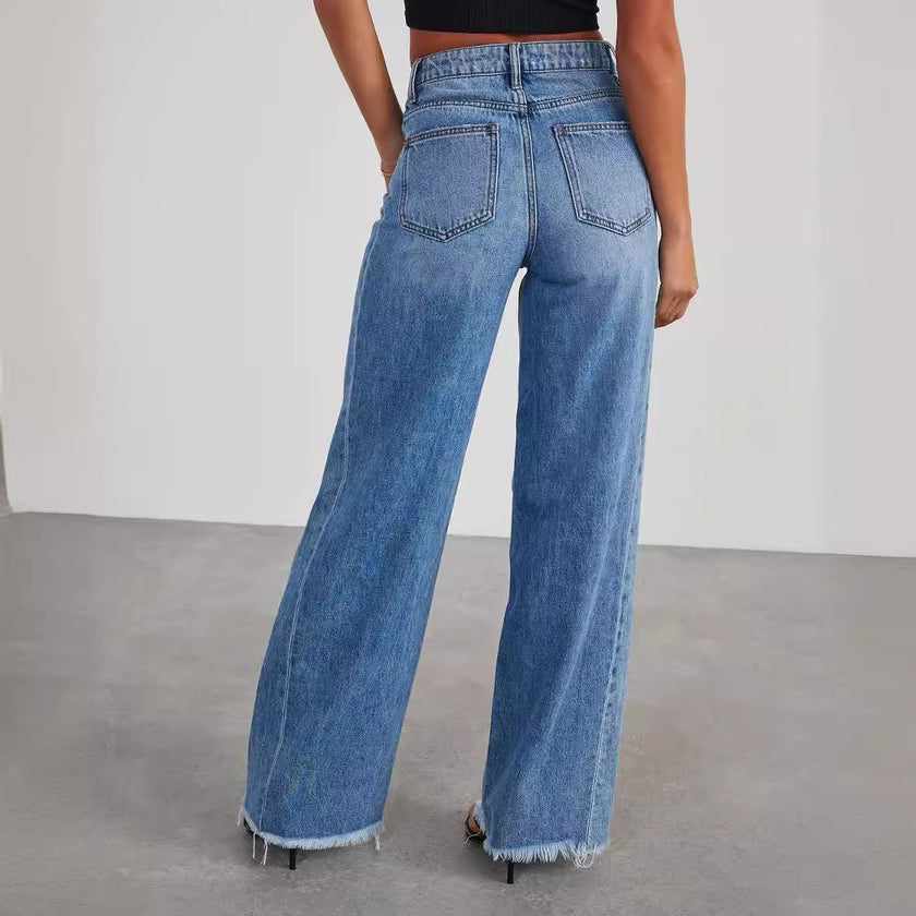 Denim Jeans Primavera Blau