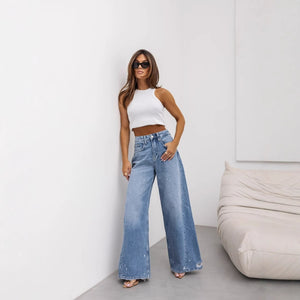 Retro Jeans de Pierna Recta